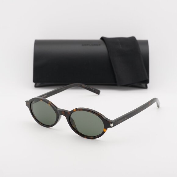 Saint Laurent SL751JEANNE 002 Oval Sunglasses - Havana\Grey